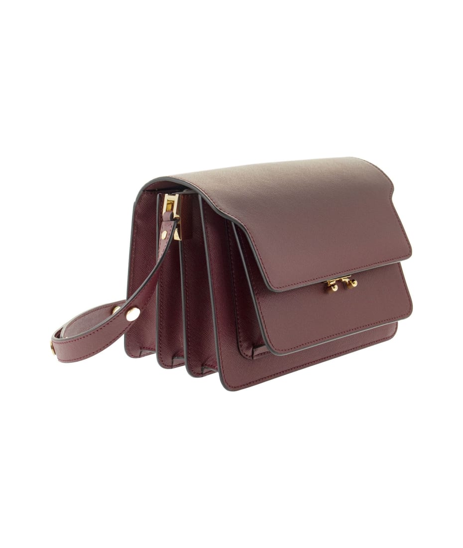 Trunk Bag in Wine Calfskin