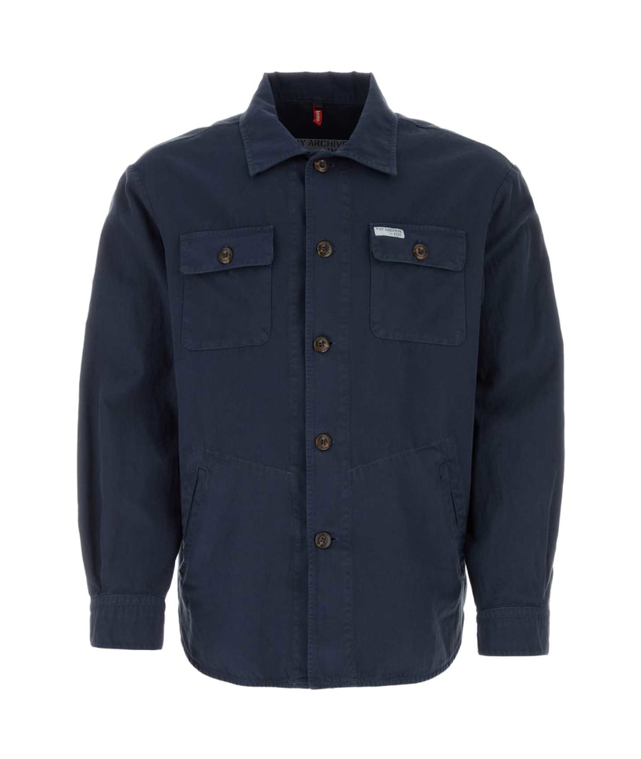 Tシャツ・カットソー Fay SS23 Navy blue cotton blend shirt (MDM0446276TRR5 U809) Fay Navy Blue Cotton Blend Shirt | italist