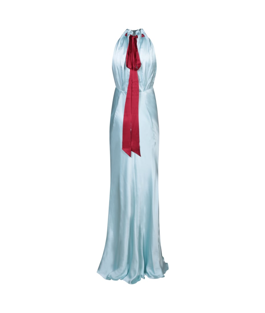 【送料&関税込】C.P. Company Light Blue Halter Long Dress C.P. Company Light Blue Halter Long Dress | italist, ALWAYS