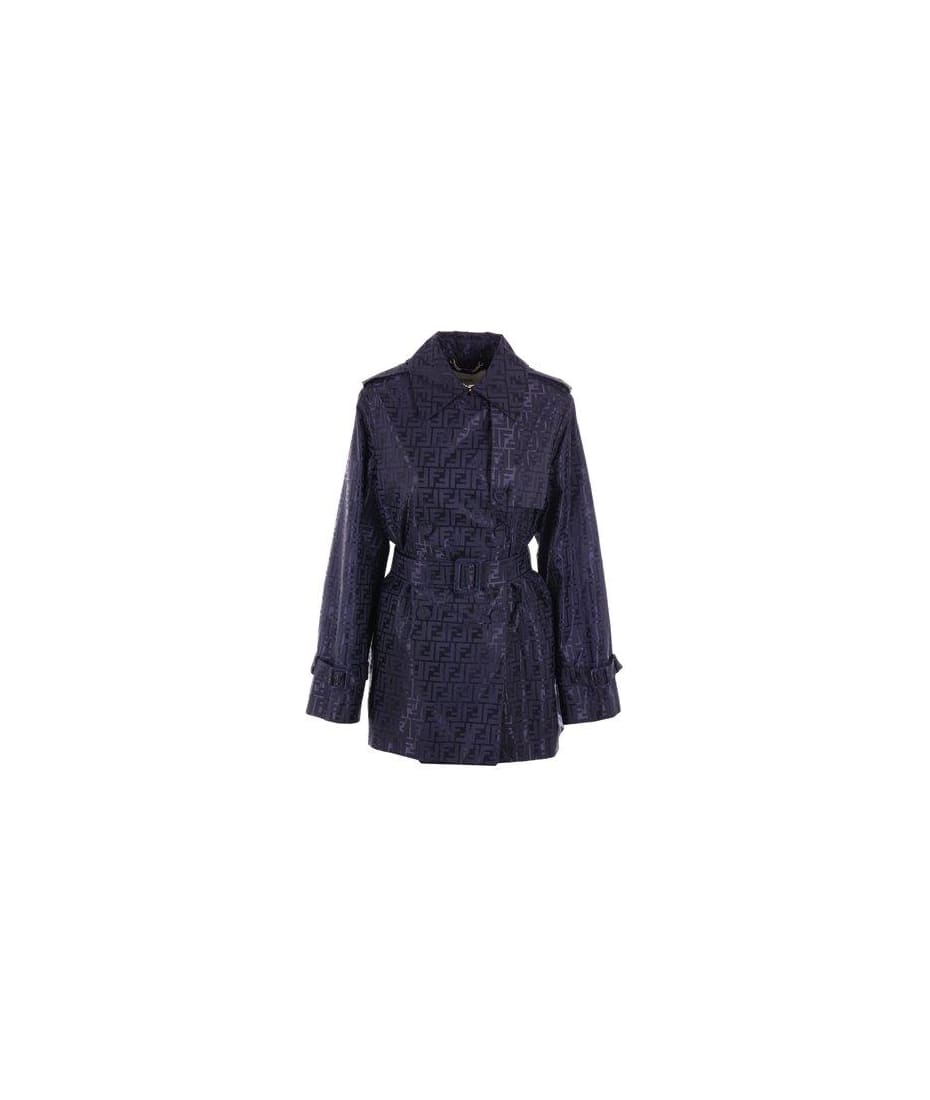Fendi Ff Jacquard Belted-waist Trench Coat | italist, ALWAYS