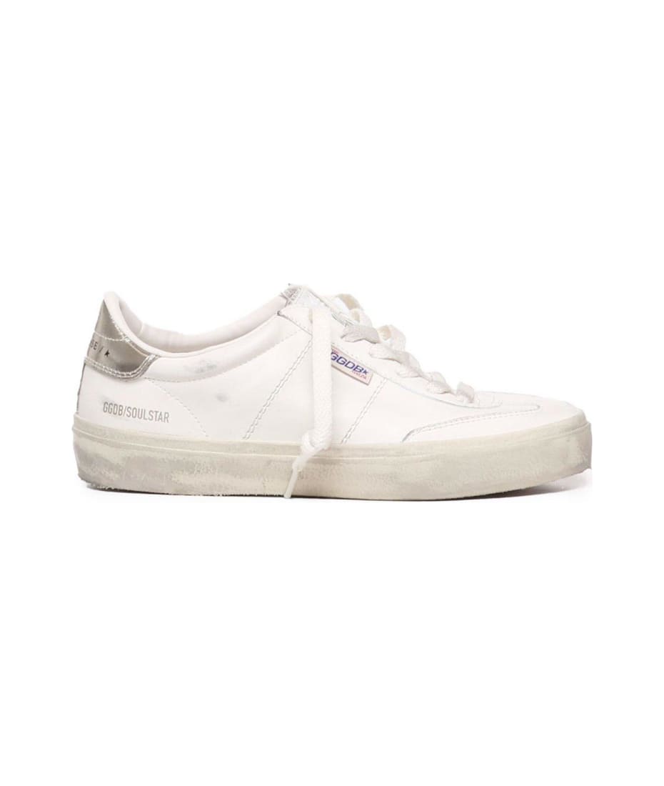 【関税&送料込】Golden Goose Soul Star Sneakers In Ivory Lea Golden Goose Soul-star Lace-up Sneakers | italist