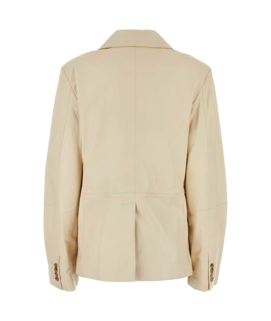 ジャケット Loulou Studio JACKET (DAVAO FROSTIVORY) Loulou Studio Ivory Leather Davao Blazer | italist