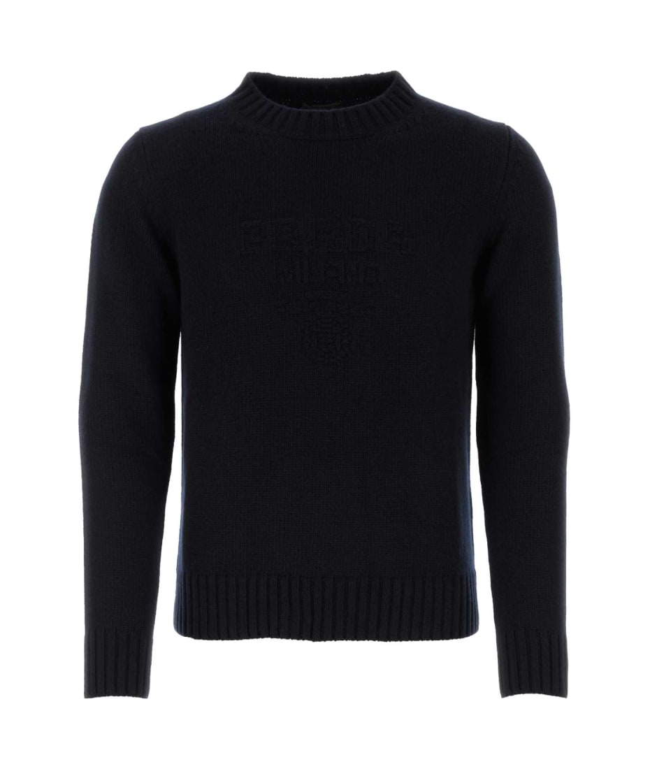 【送料&関税込】Prada Midnight Blue Wool Blend Sweater Prada Midnight Blue Wool Blend Sweater | italist