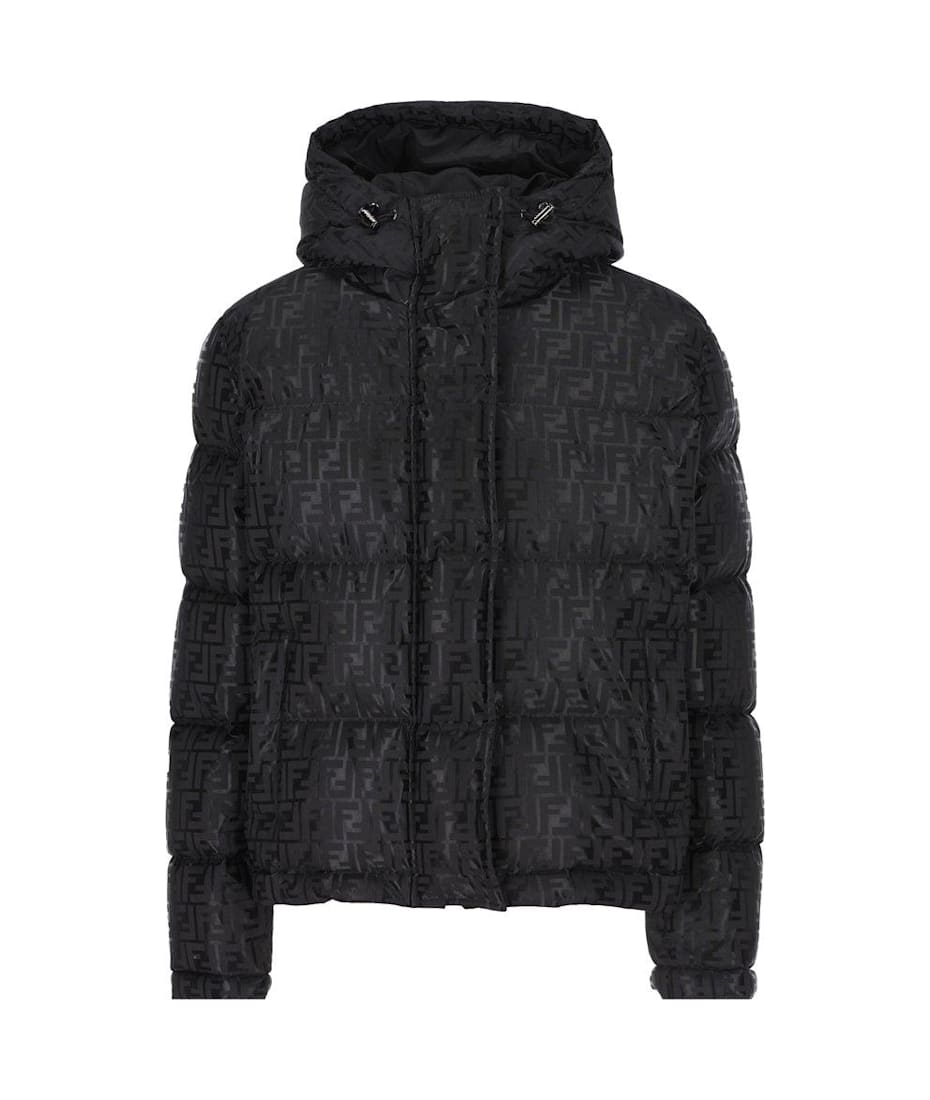 FENDI｜DOWN JACKETS (Giacca Jaquard FF (FAN171 AQCC F1PN Fendi Ff Jacquard Hooded Down Jacket | italist