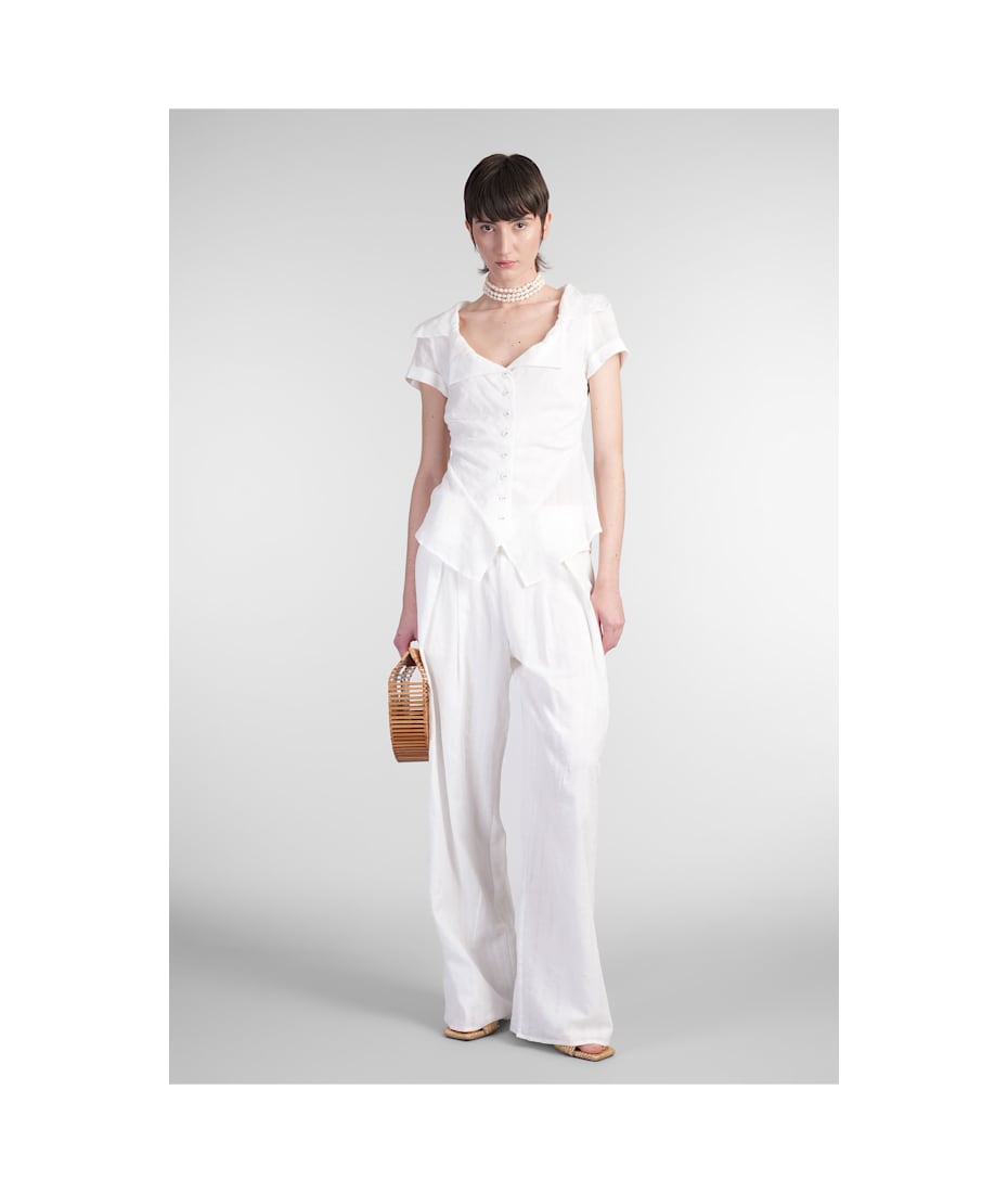 【送料&関税込】Cult Gaia Sisley Pants In White Cotton Cult Gaia Sisley Pants In White Cotton | italist