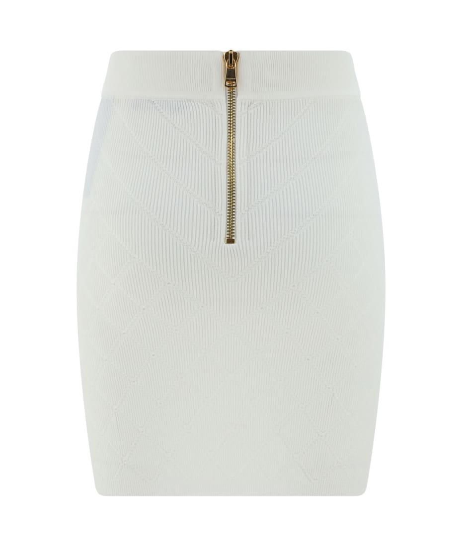 【送料&関税込】Balmain 6-button Knit Skirt 6-button knit skirt - Women | BALMAIN