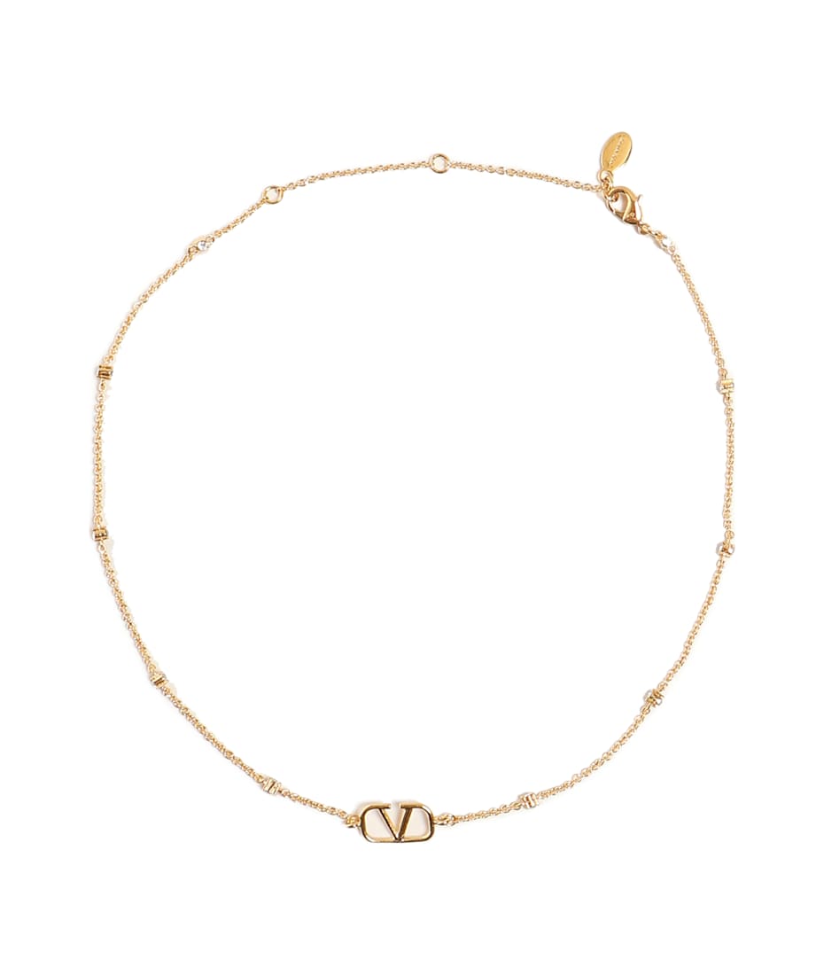 Valentino Garavani Vlogo Signature Necklace With Swarovski