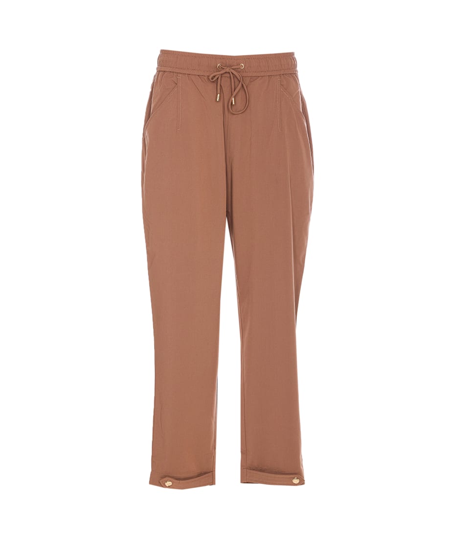 パンツ LIU JO Woman Pants Brown TA5144TS922 X0675 TA5144TS922 Liujo Cropped Trousers