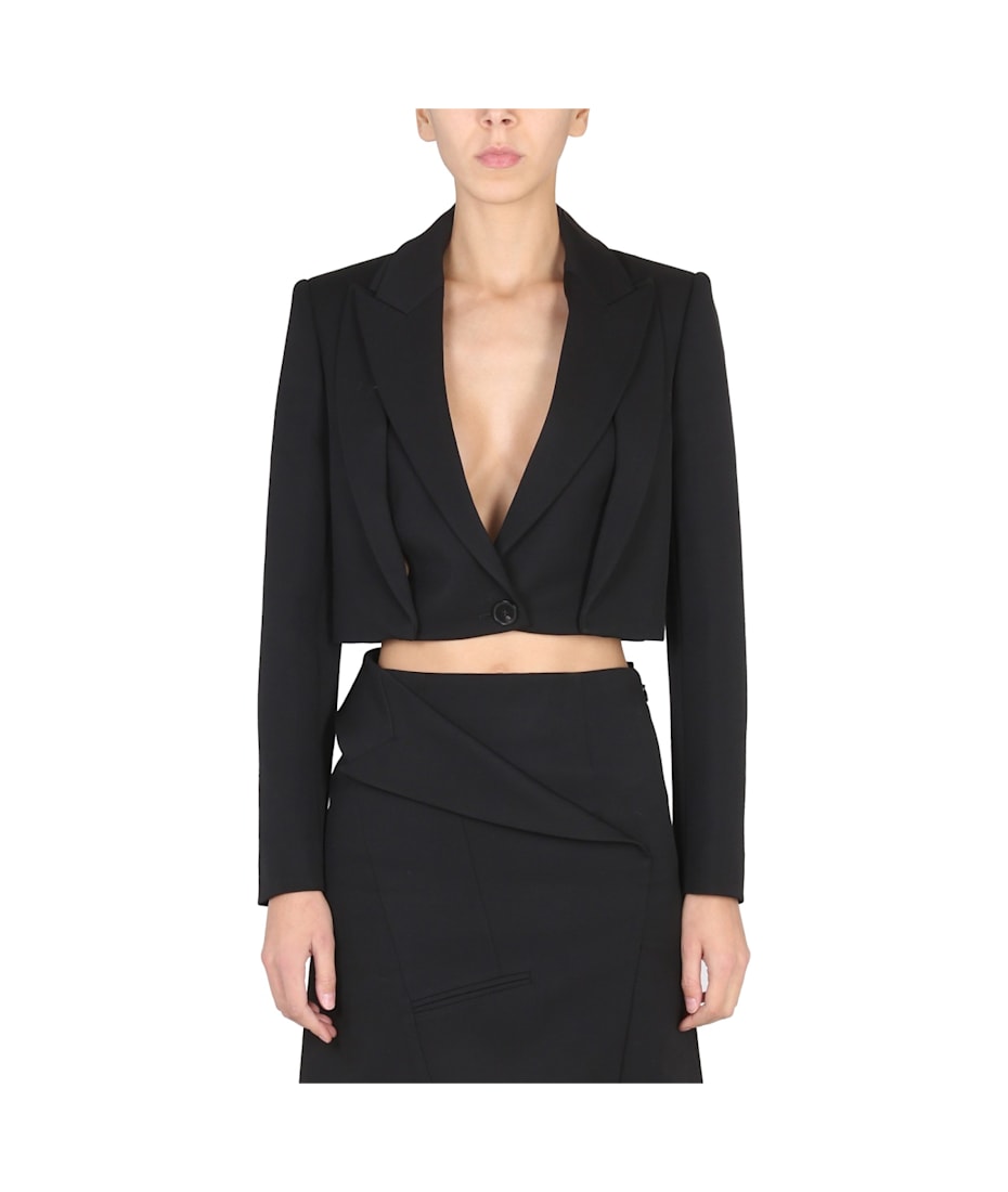 ジャケット alexander mcqueen SS23 CROPPED JACKET (723367_QJAAC1000) Alexander McQueen Cropped Jacket | italist