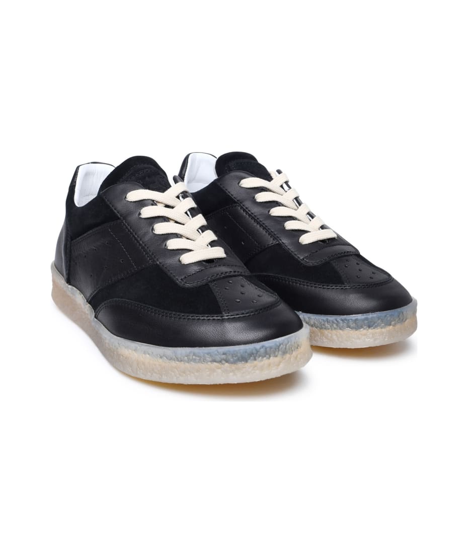 【関税込み】Sneakers - MM6 Maison Margiela - Leather - Black MM6 Maison Margiela Leather Sneakers | Black | FARFETCH