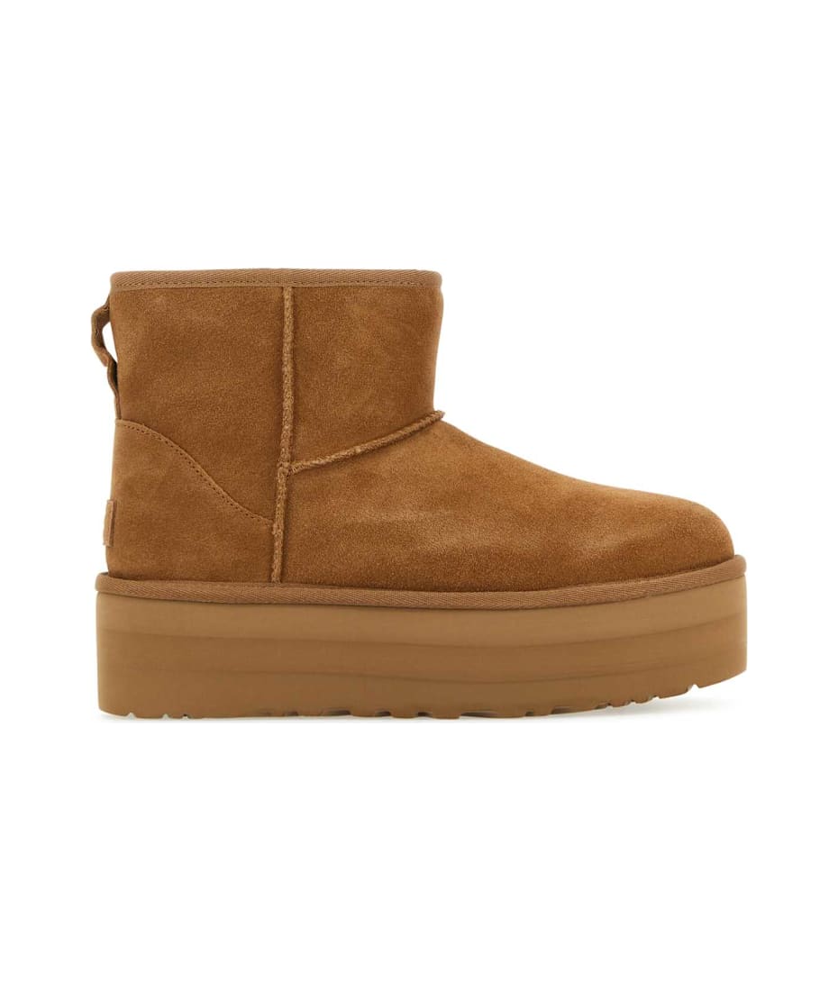 【送料&関税込】UGG Camel Suede Classic Mini Platform Ankle UGG Classic Mini Suede Family Matching Platform Booties