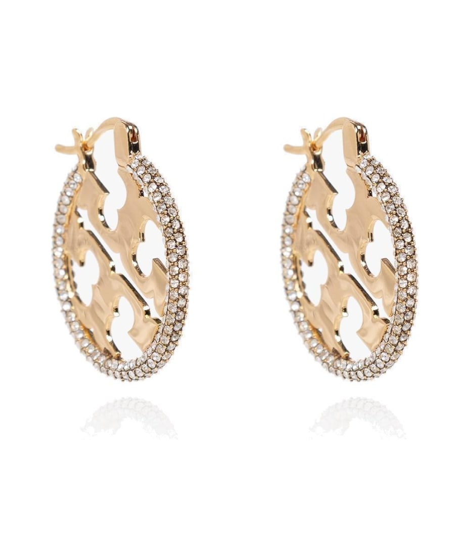 【送料&関税込】Tory Burch Miller Logoed Earrings Tory Burch Miller Logo Plaque Earrings | italist
