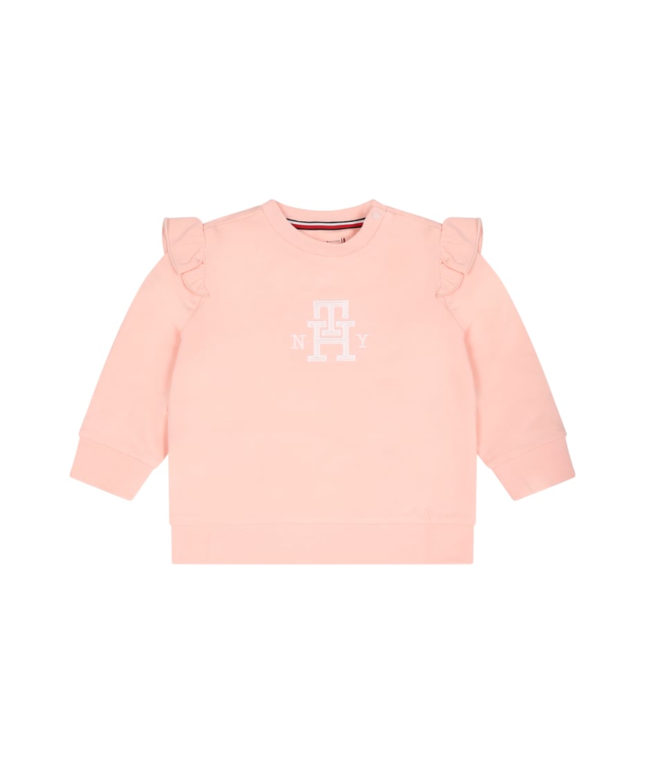 større blad stå på række Tommy Hilfiger Pink Swet-shirt For Baby Girl With Monogram | italist,  ALWAYS LIKE A SALE