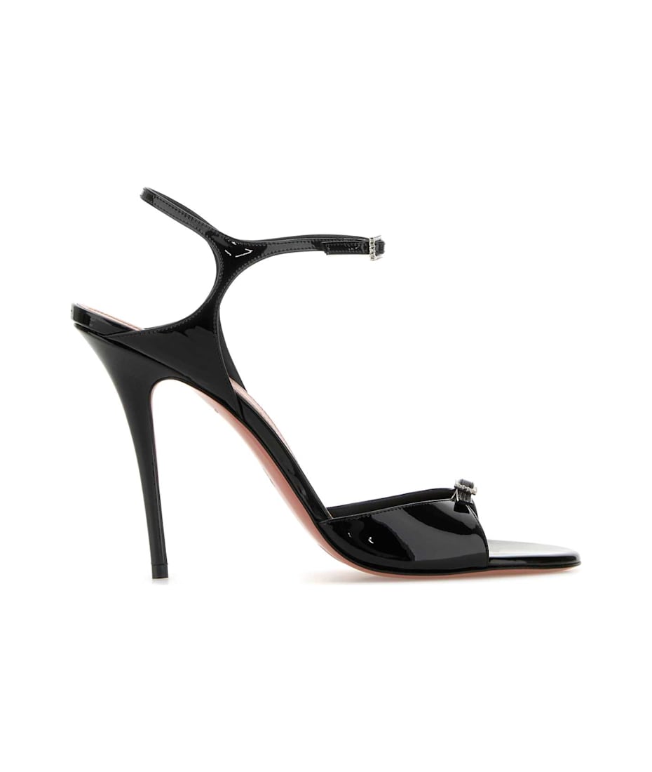 サンダル・ミュール AMINA MUADDI Black Leather Adut Sandals Amina Muaddi Black Leather Adut Sandals | italist