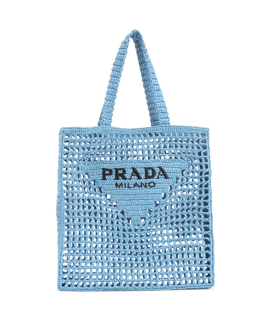 トートバッグ [PRADA] fabric crochet tote bag Prada Crochet Tote Bag | italist