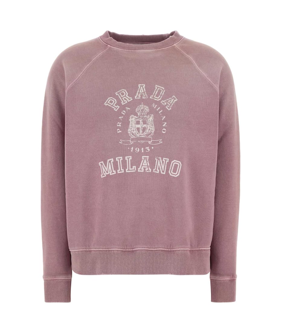 Prada Dark Pink Cotton Sweatshirt | italist