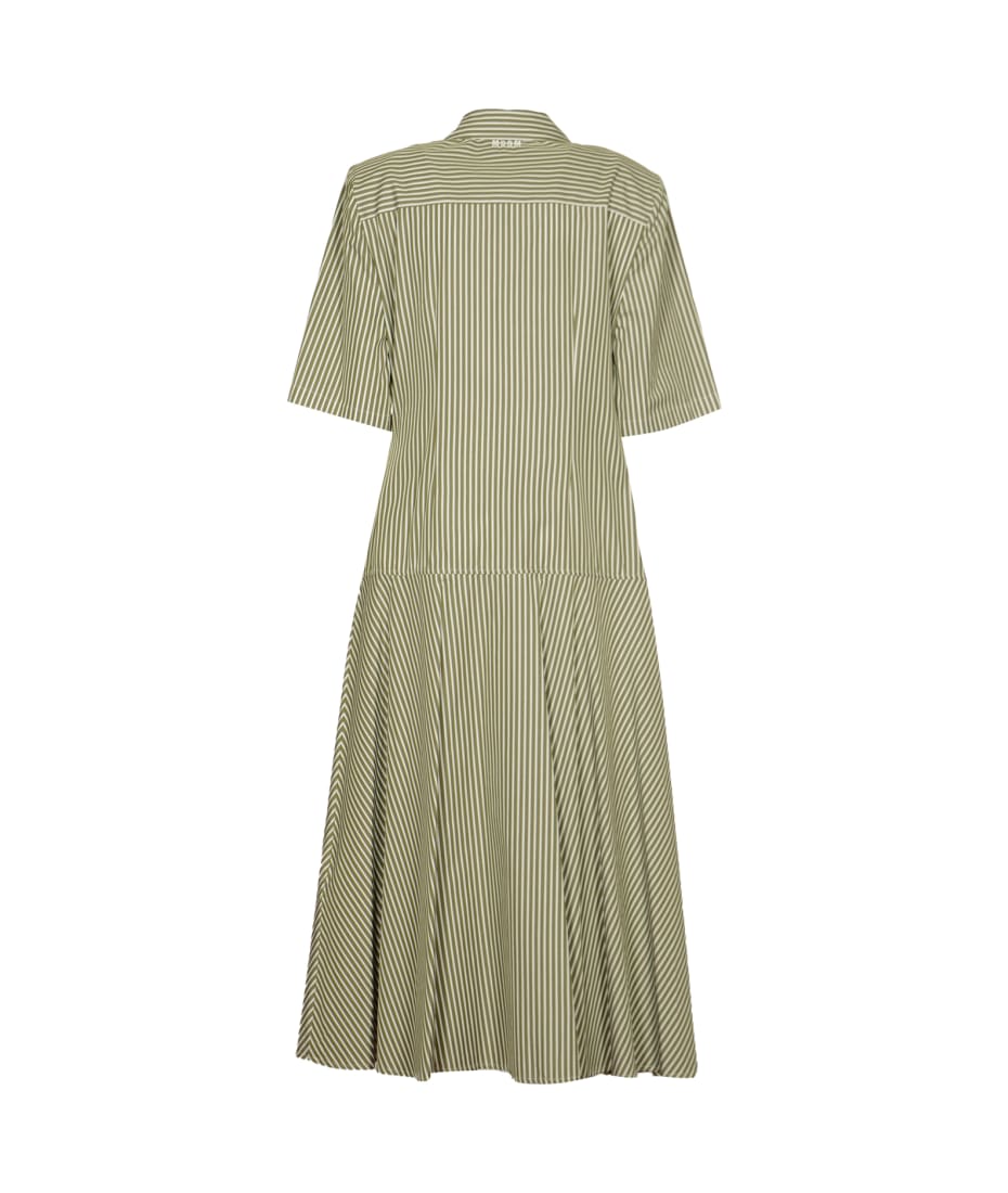 【送料&関税込】MSGM Bowed Waistline Poplin Midi Dress MSGM Bowed Waistline Poplin Midi Dress | italist