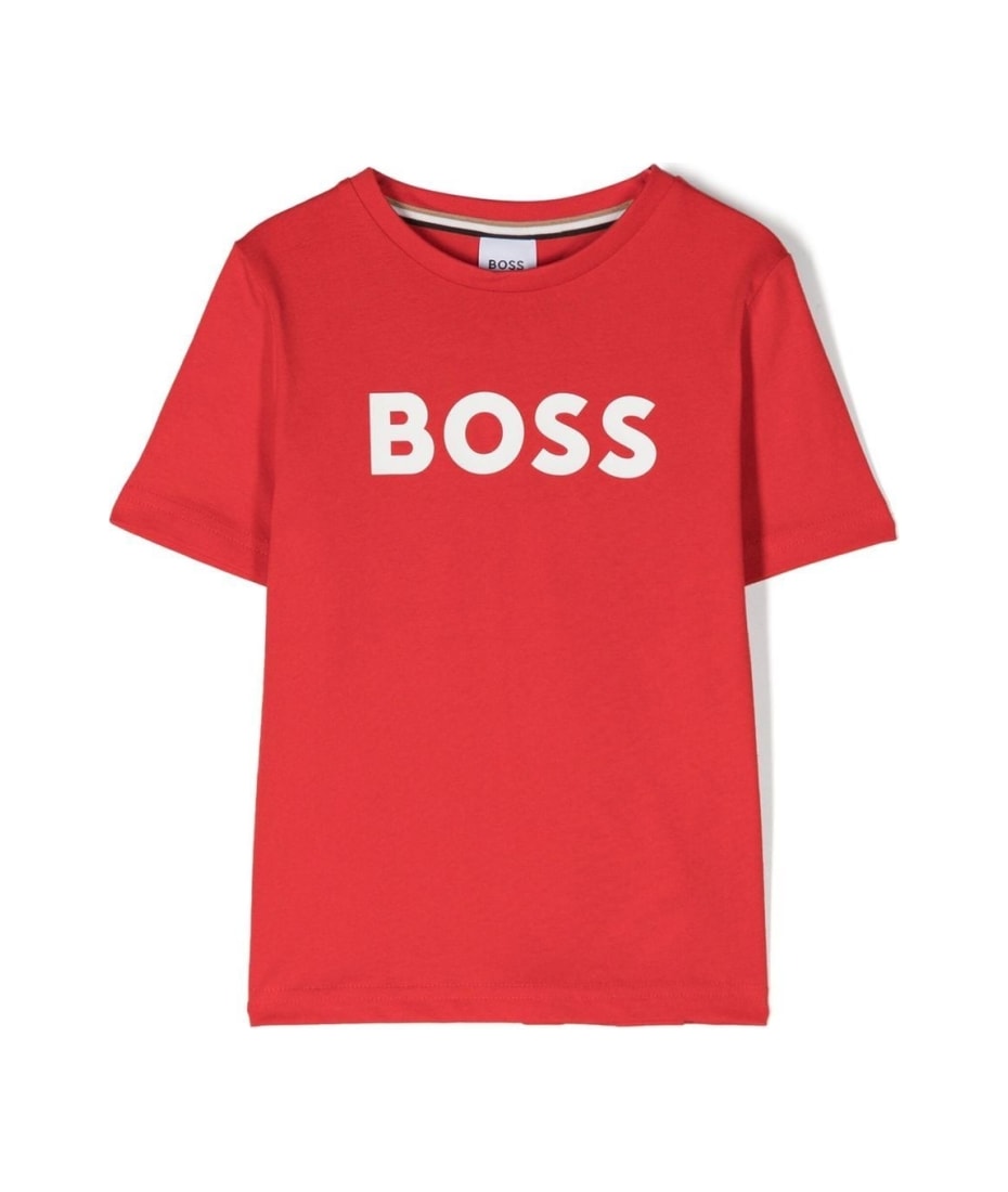 boss embossed t shirt