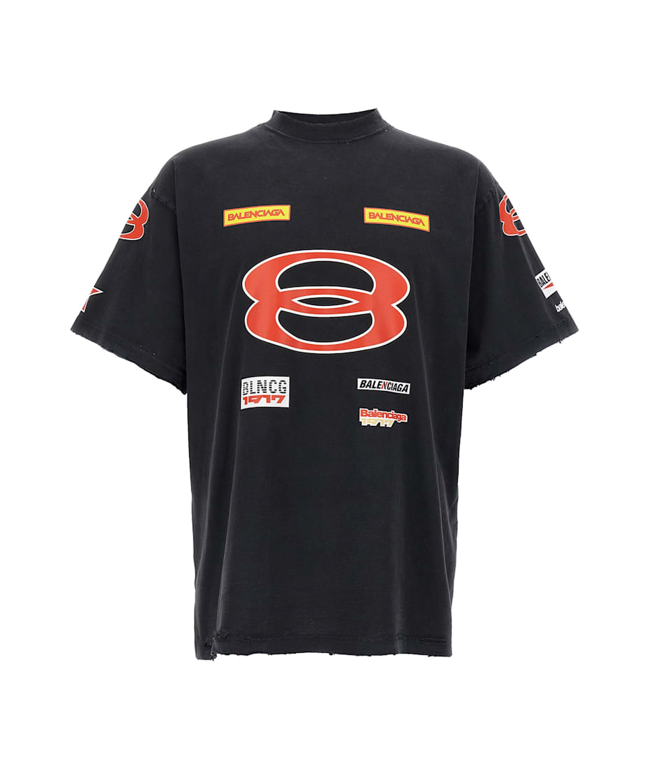 25新作 バレンシアガ SPONSOR LOGOS Tシャツ オーバーサイズ Balenciaga 'sponsor Logos Oversize' T-shirt | italist