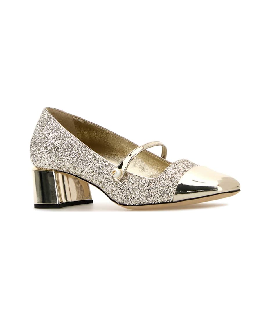 パンプス JIMMY CHOO Embellished Leather Elisa 45 Pumps ELISA 45 | Black Nappa and Patent Leather Pumps | Summer