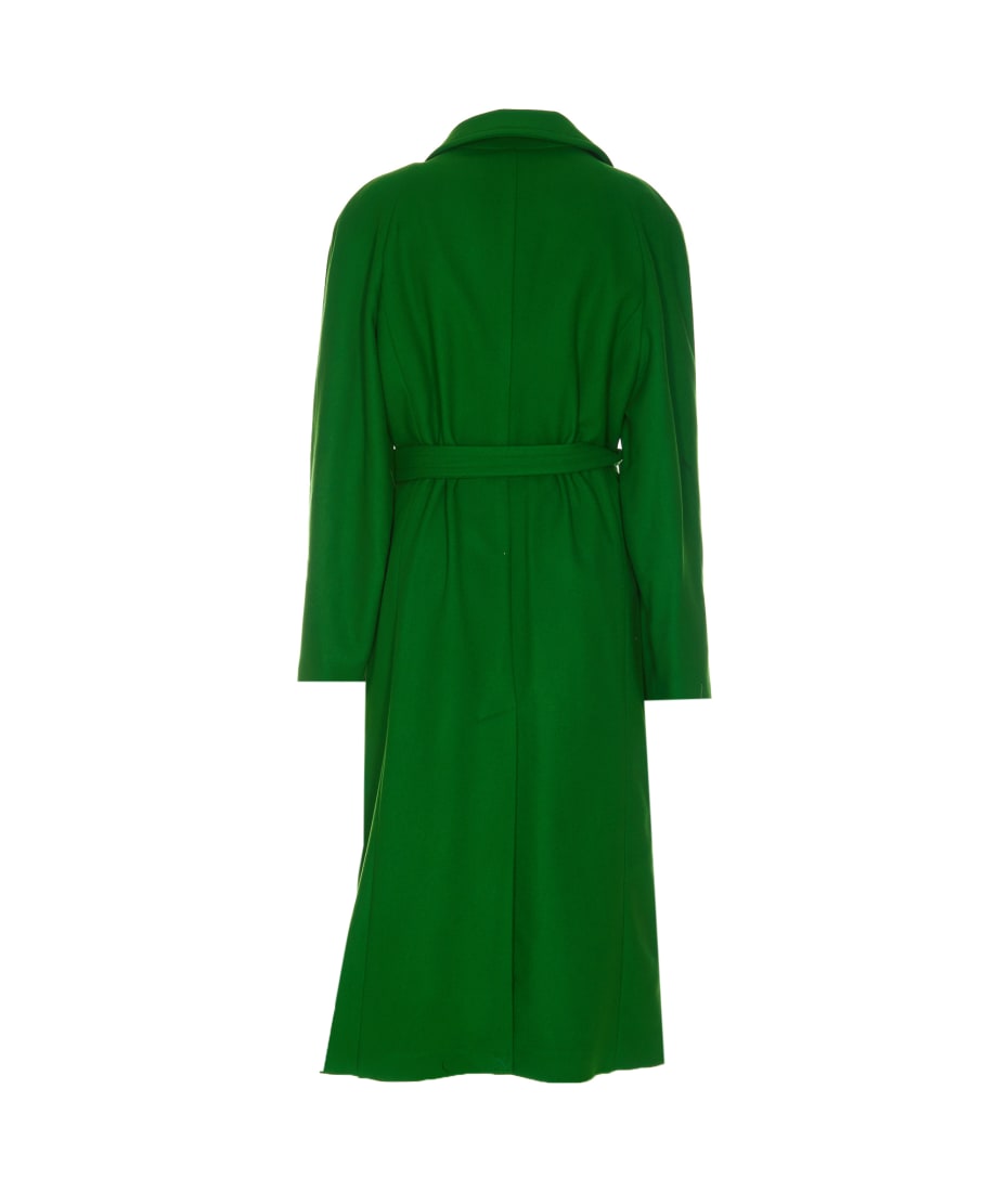 A.P.C. 'florence' Coat In Green Virgin Wool Blend | italist