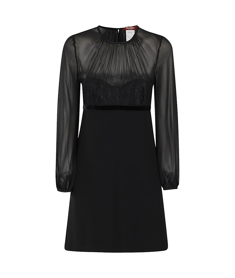 【送料&関税込】Max Mara Studio Black Crepe Jader Mini Dress Max Mara Studio Black Crepe Jader Mini Dress | italist