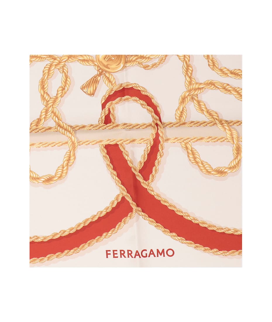 スカーフ Ferragamo Silk Scarf With Chains Pattern Ferragamo Silk Scarf With Chains Pattern | italist