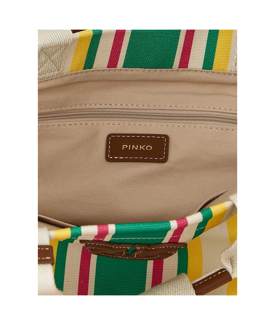 Pinko Maxi Stripes Shopping Bag | italist