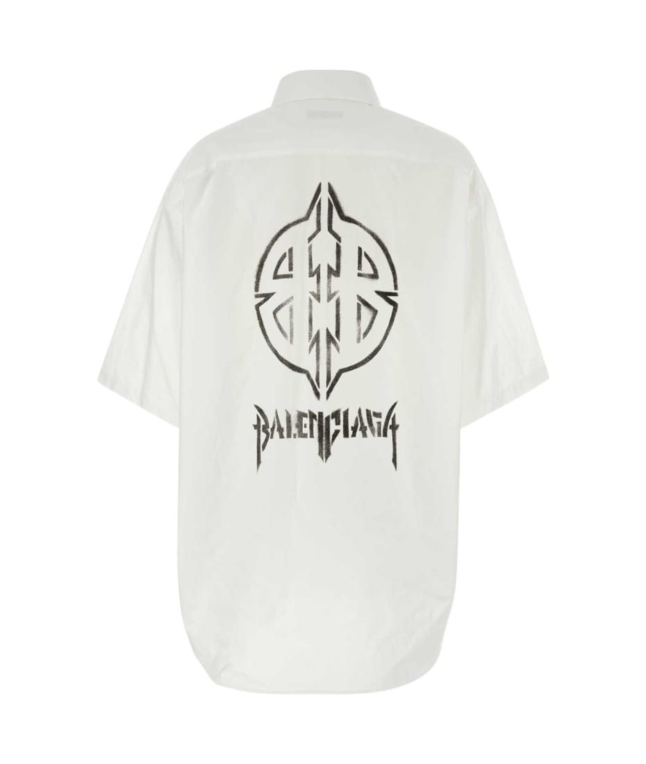 Tシャツ・カットソー BALENCIAGA White poplin oversize shirt (794594TNM60 9000) BALENCIAGA White Poplin Oversize Shirt | italist | REVERSIBLE