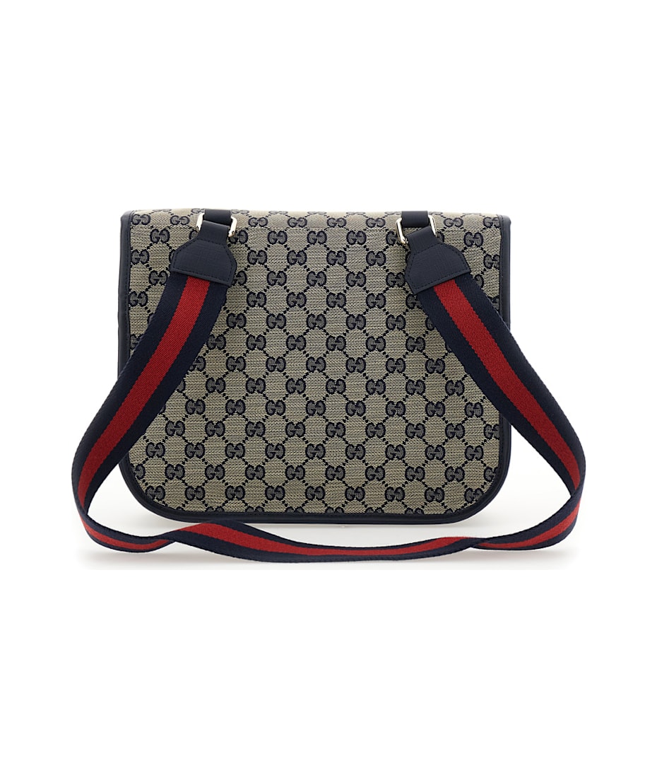 【GUCCI】CROSSBODY BAG Ophidia small crossbody bag in blue and black Supreme