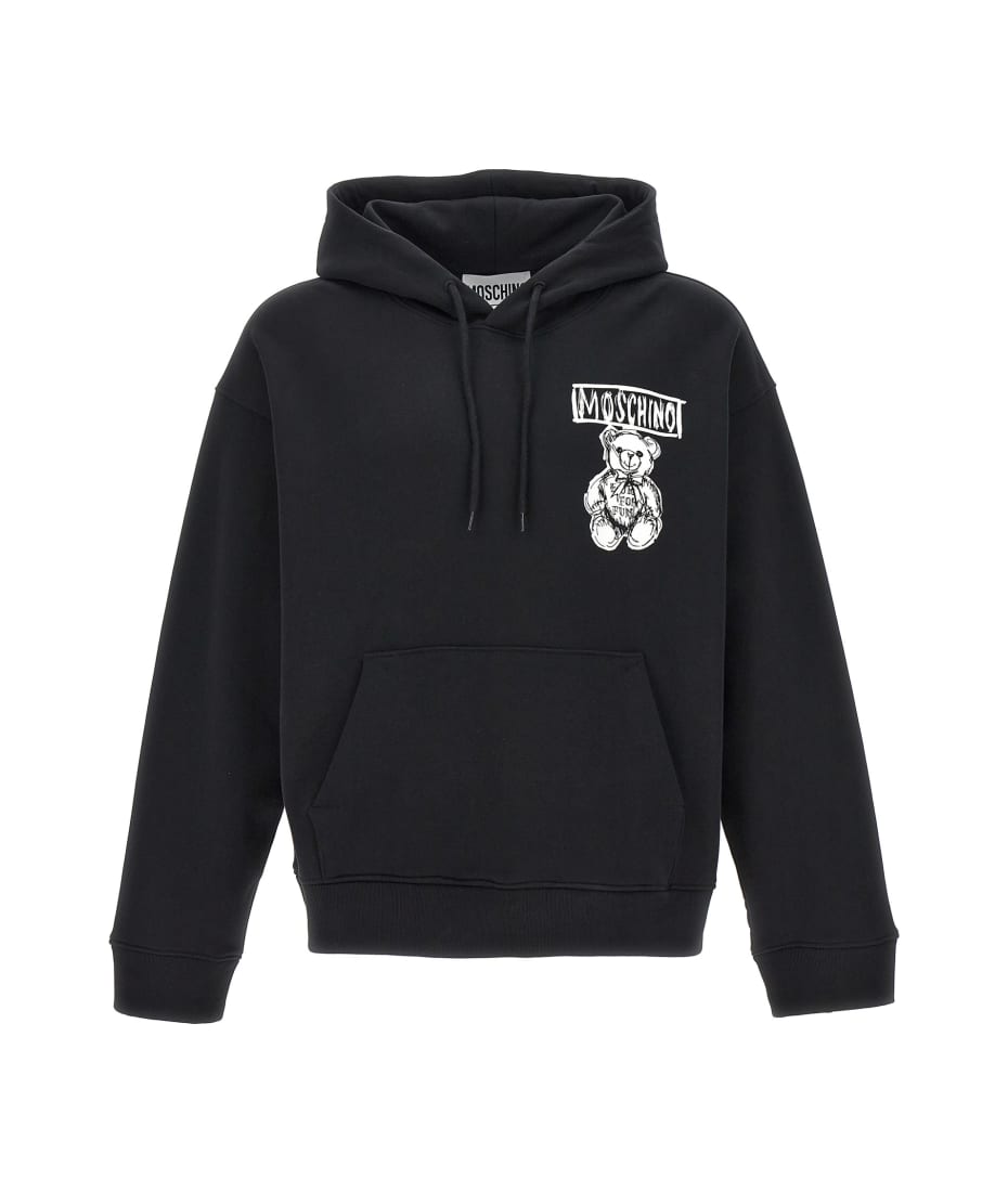パーカー・フーディ Moschino FW22 SWEATSHIRT WITH LOGO PRINT (17087030_1486) MOSCHINO Couture Printed Logo Hoodie, Black – OZNICO