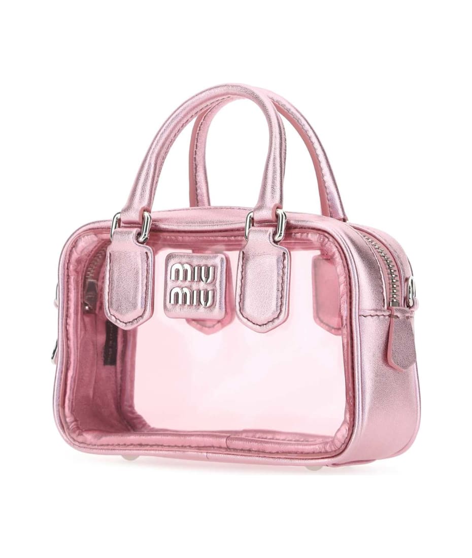 Miu Miu Pink Leather And Pvc Mini Handbag - F0XDS