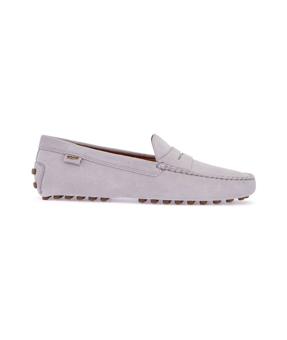 【送料&関税込】Tod's Light Grey Suede Leather Driving Mocca Tod's Light Grey Suede Leather Driving Moccasin | italist