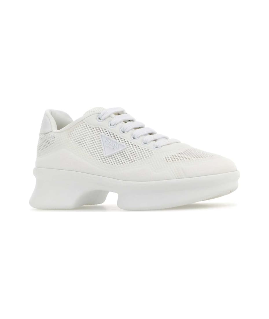 PRADA トロストリンクトレス P3O94CSOOO1XV2 F0009 Prada White Mesh Sneakers | italist