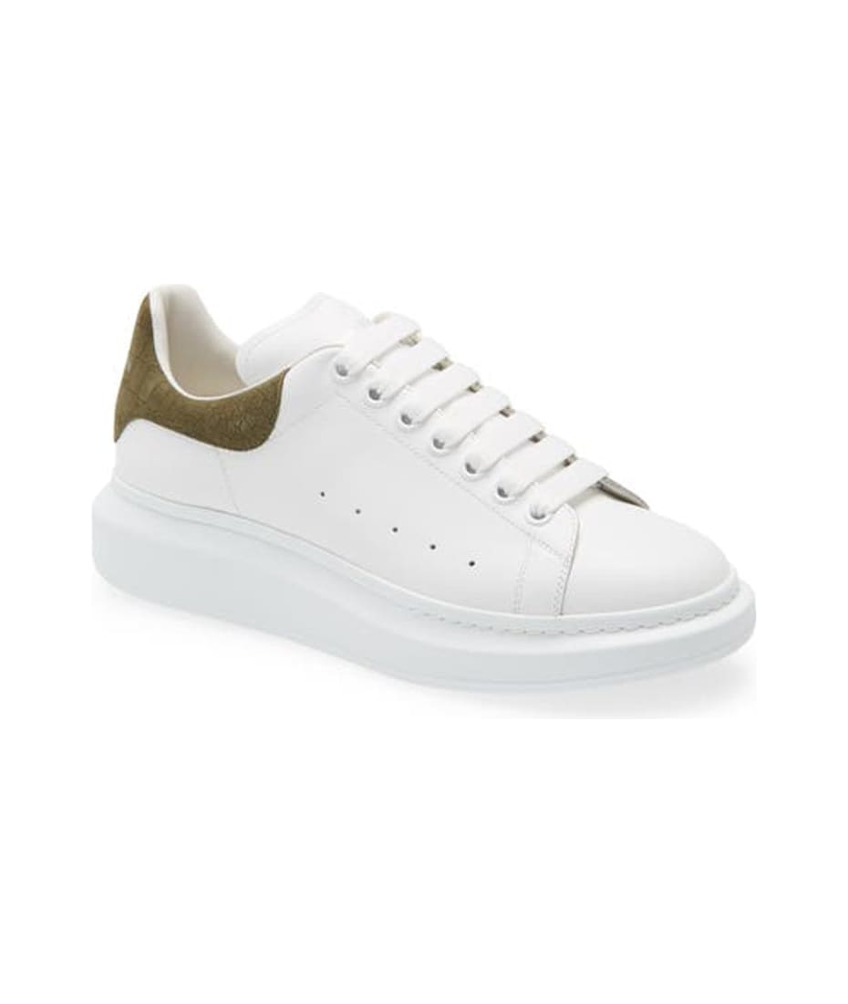 【送料&関税込】Alexander McQueen Crocodile Oversized Sneake Alexander McQueen Oversized Sneaker 'White Red Crocodile
