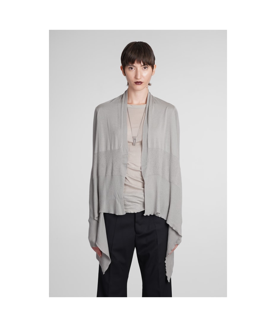 Rick Owens Medium Wrap Ml Cardigan In Grey Wool | italist, ALWAYS