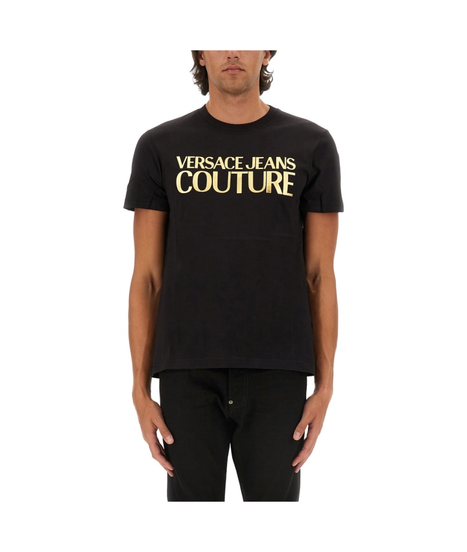 Tシャツ・カットソー VERSACE JEANS FW24 T-SHIRT WITH LOGO (77GAHL03 CJ01L816) Versace Jeans Couture T-shirt With Logo | italist