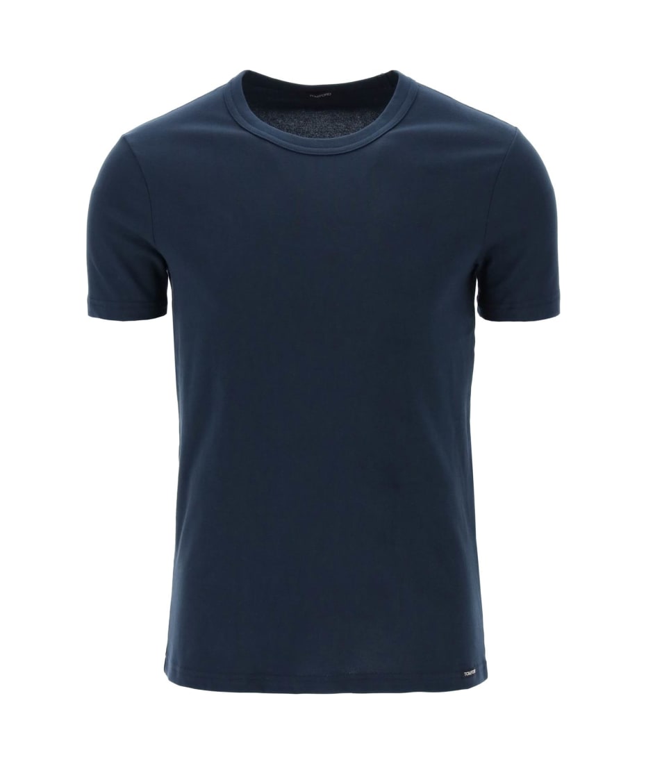 TOM FORD Cotton Jersey Crewneck T-Shirt