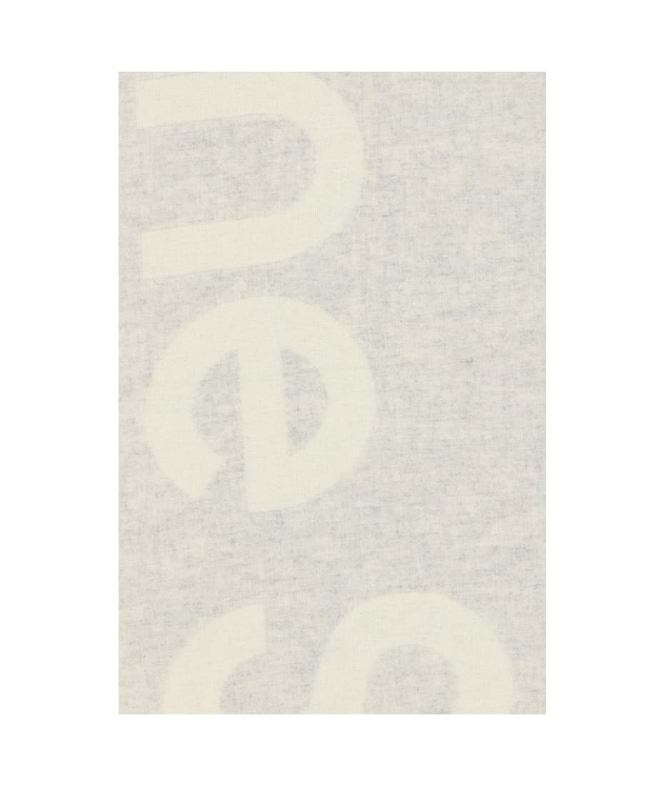 Acne Studios Jacquard Logo Scarf - White/light Grey