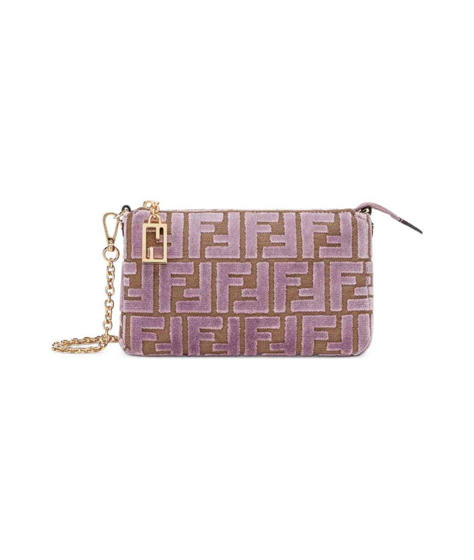 ポーチ Fendi Ff Baguette Pouch Baguette Pouch Fabric Brown | Fendi