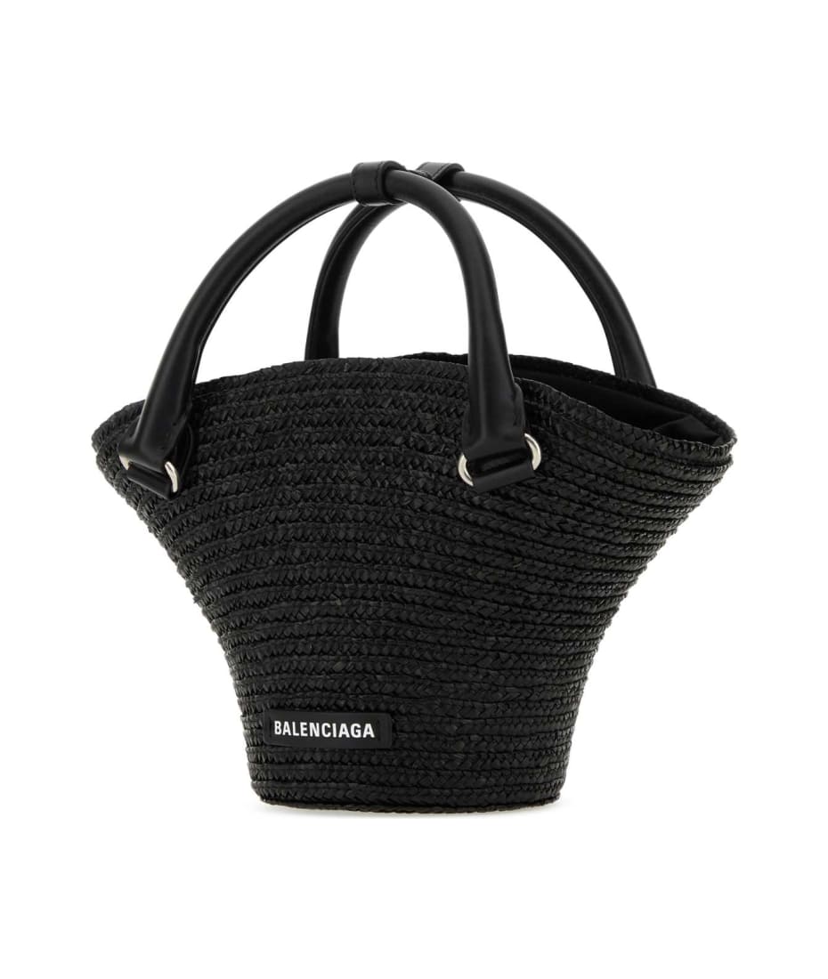 【送料&関税込】Balenciaga Straw Mini Beach Handbag Balenciaga Black Straw Mini Beach Handbag | italist, ALWAYS