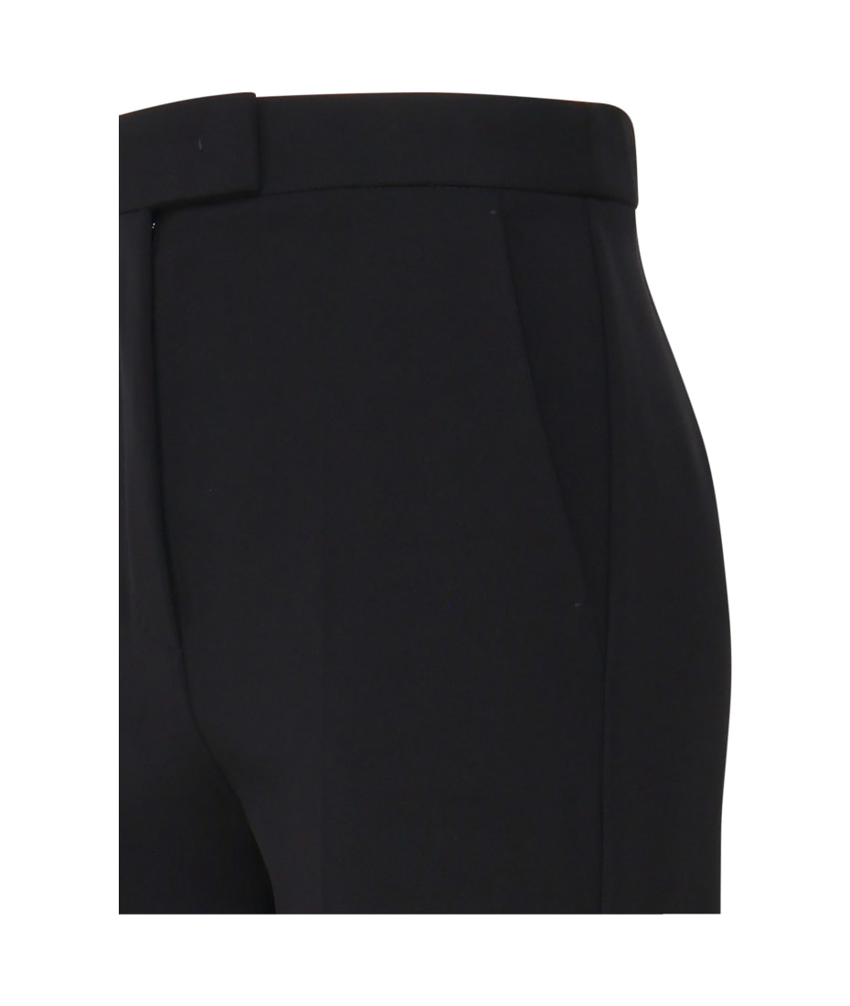 【送料&関税込】Max Mara Norcia Pant Norcia pleated jersey straight pants in black - Max Mara