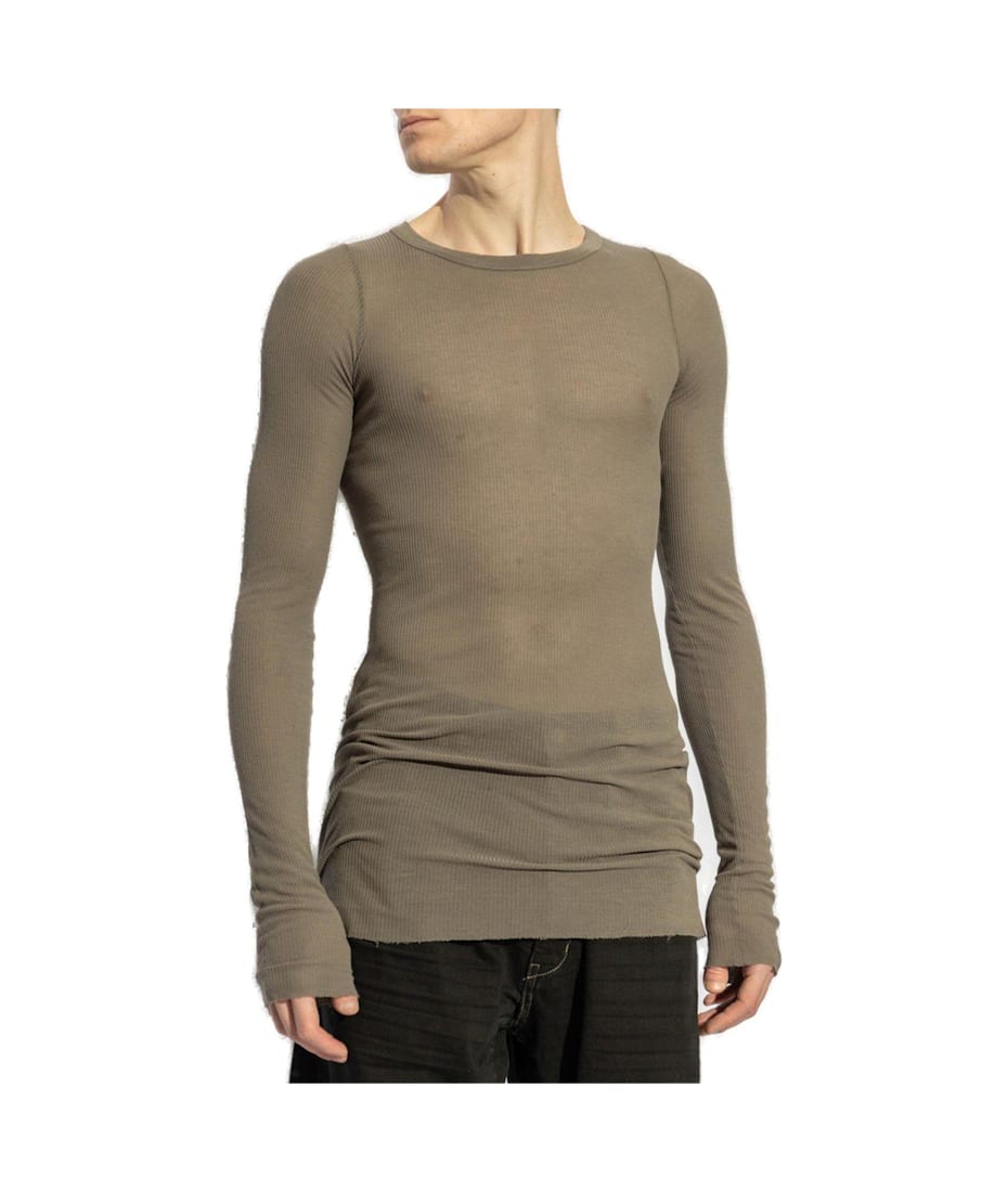 【送料&関税込】Rick Owens Long-sleeved Ribbed T-shirt RICK OWENS | RIB LONG SLEEVE TEE