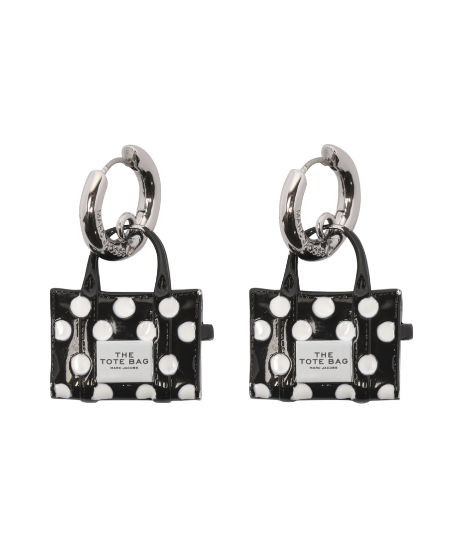 ■MARC JACOBS■ Polka Dot Tote EarringsBlack MultiSilver MBE Marc Jacobs Polka Dot Tote Earrings | italist