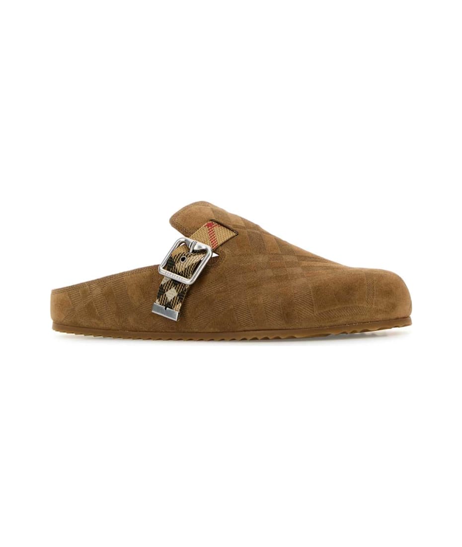 Camel Suede Slippers