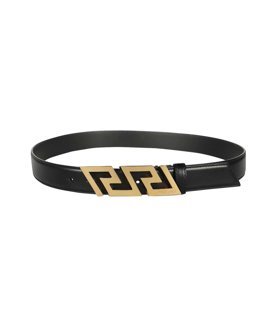VERSACEベルト Versace Greca Goddess Leather Belt | Black | FARFETCH