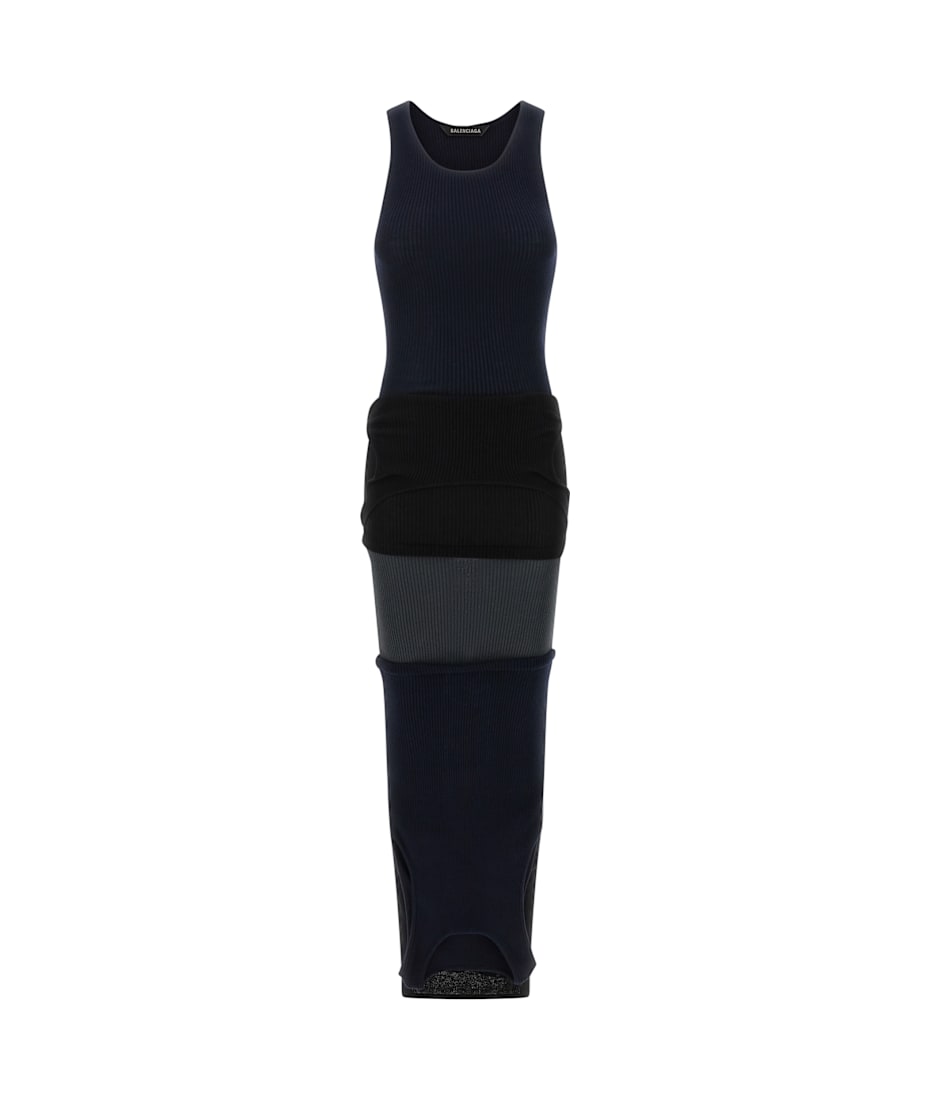 【関税込み】balenciaga UPSIDE DOWN' DRESS Balenciaga Sunbleached Black Upside Down Denim Midi Dress