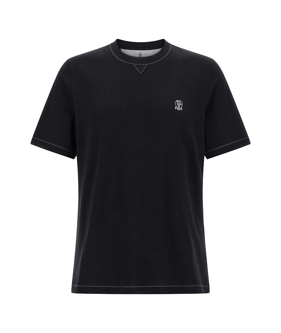 Tシャツ・カットソー BRUNELLO CUCINELLI Logo embroidery t-shirt Brunello Cucinelli Logo Embroidery T-shirt | italist, ALWAYS