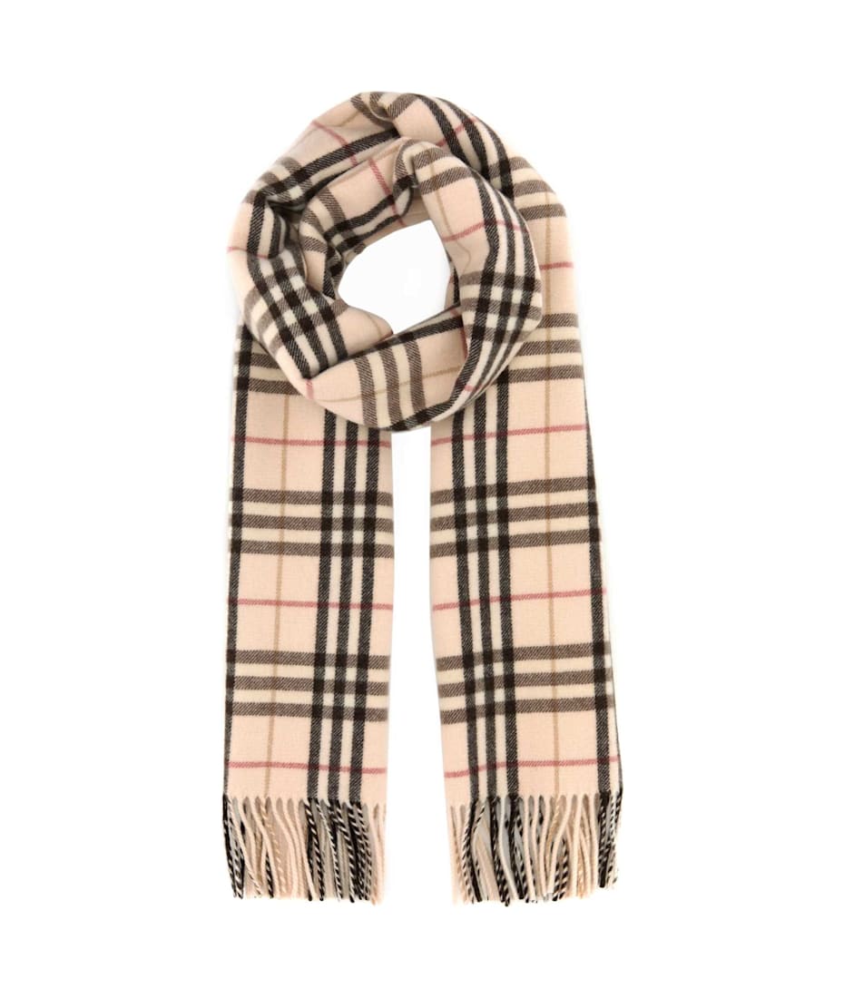 【関税込み】BURBERRY EMBROIDERED CASHMERE SCARF Burberry Embroidered Cashmere Scarf | italist
