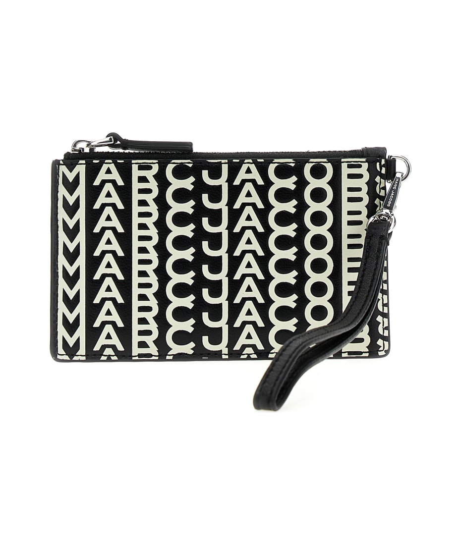 Marc Jacobs The Monogram Leather Top Zip Wristlet | italist 